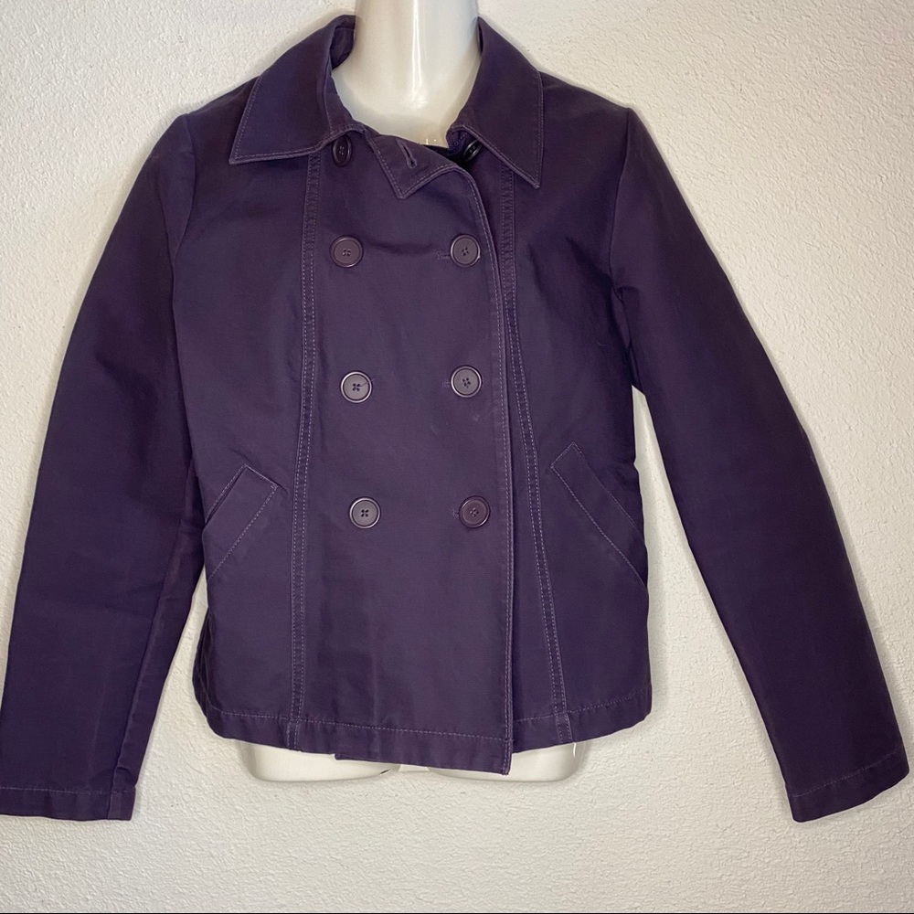 GAP Purple Pea Coat style Jacket Size Medium
